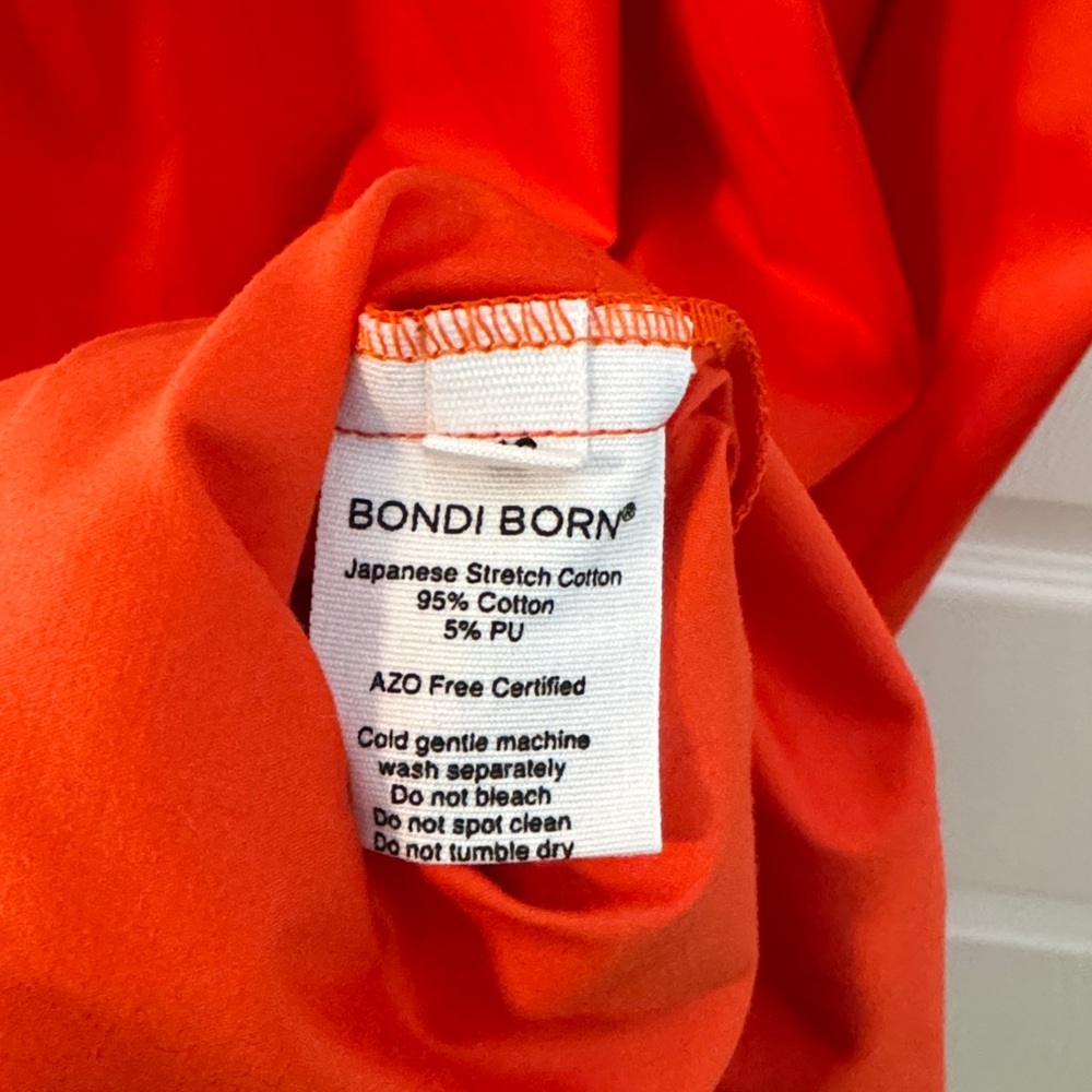 BONDI BORN Vibrant Coral Red Pampelonne Sleveledd Plated Maxi Dress NWT - Picture 4 of 4